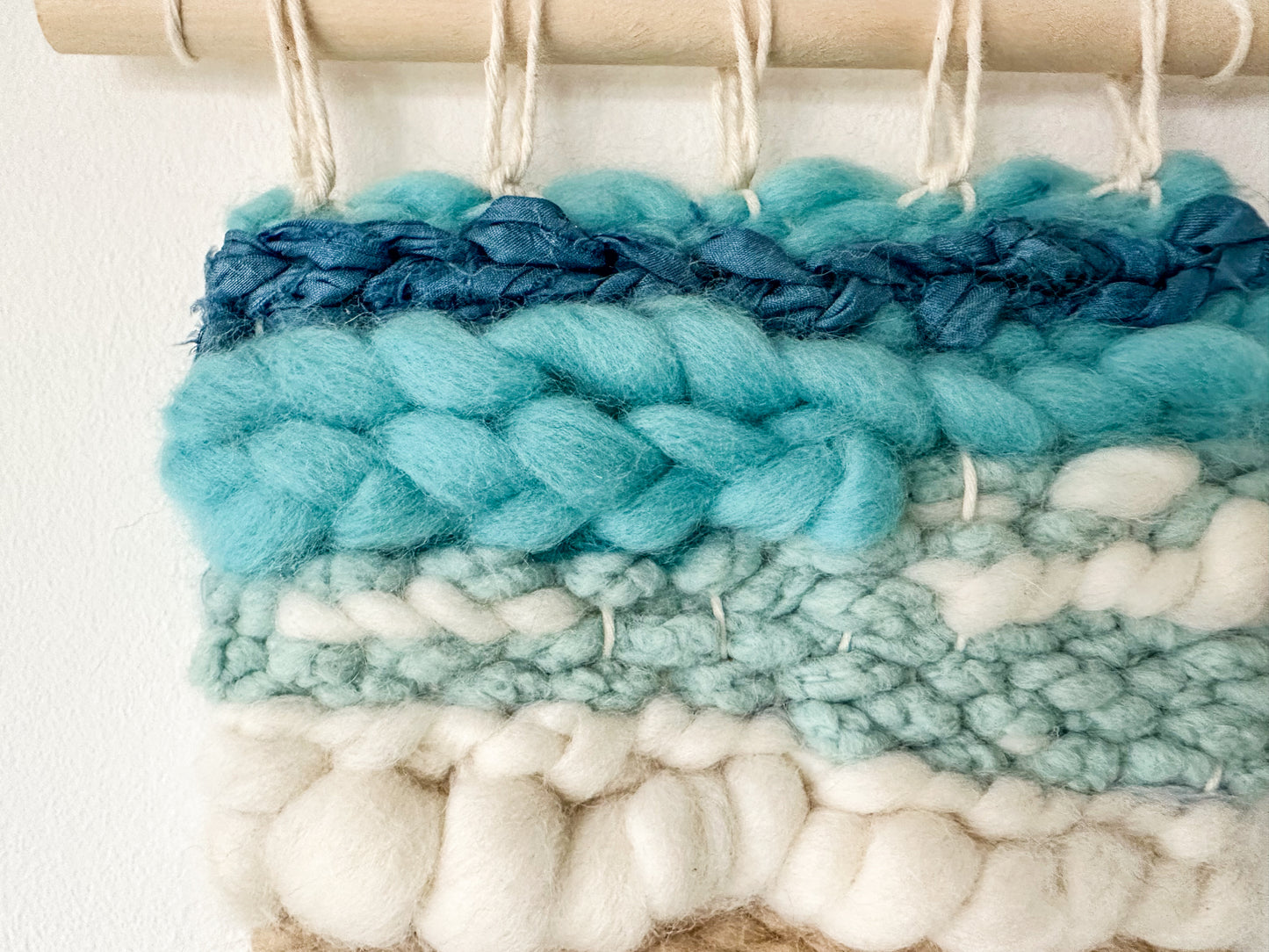 Handwoven Seascape Wall Hanging – Coastal Fiber Art