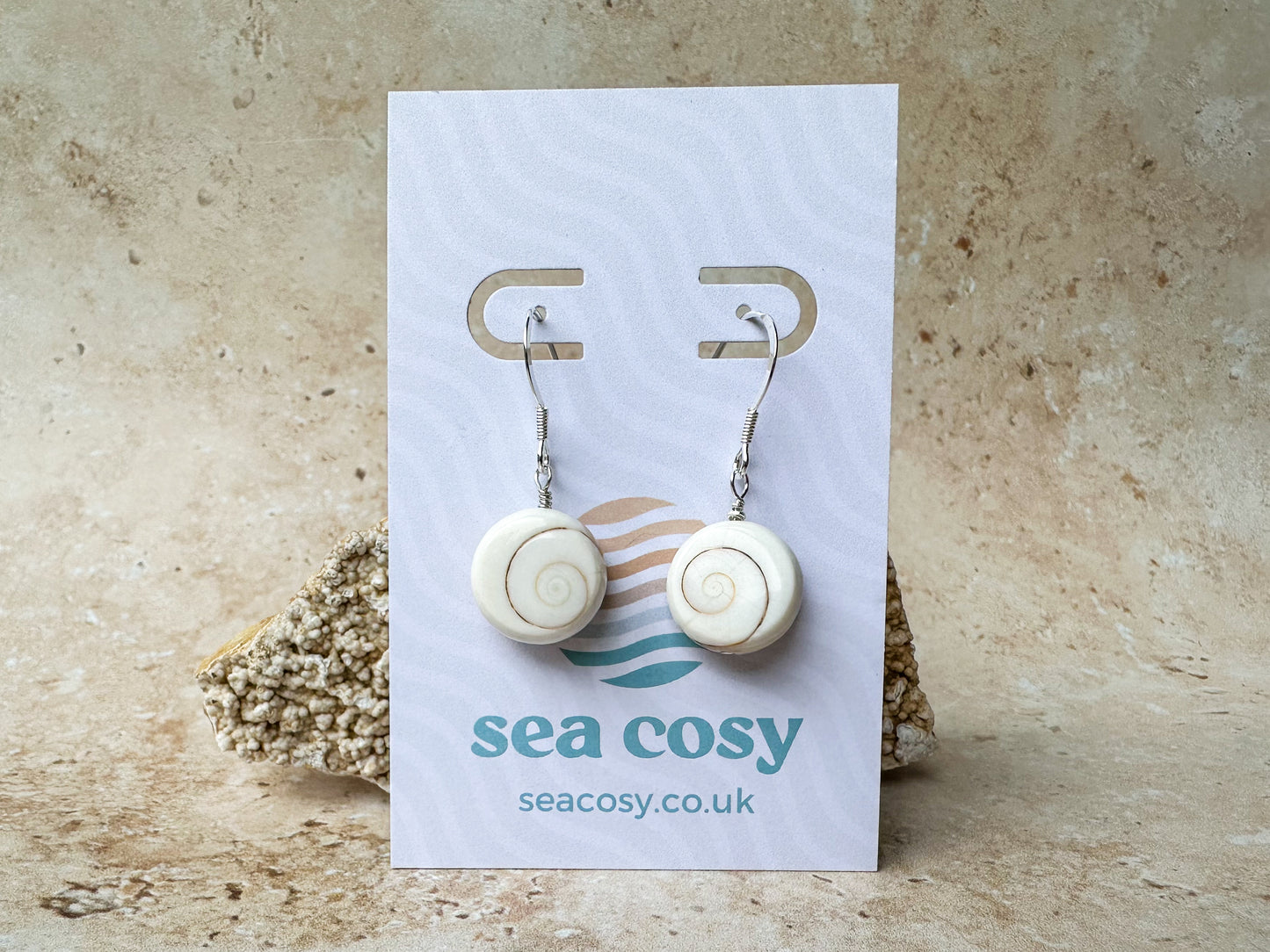 Shiva eye shell earrings