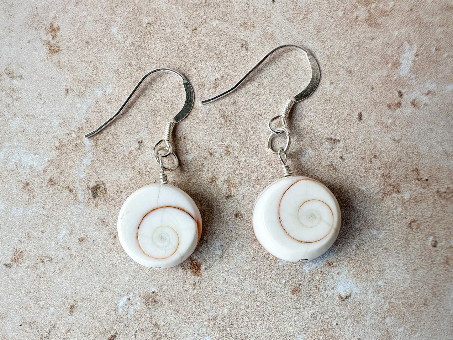 Shiva eye shell earrings