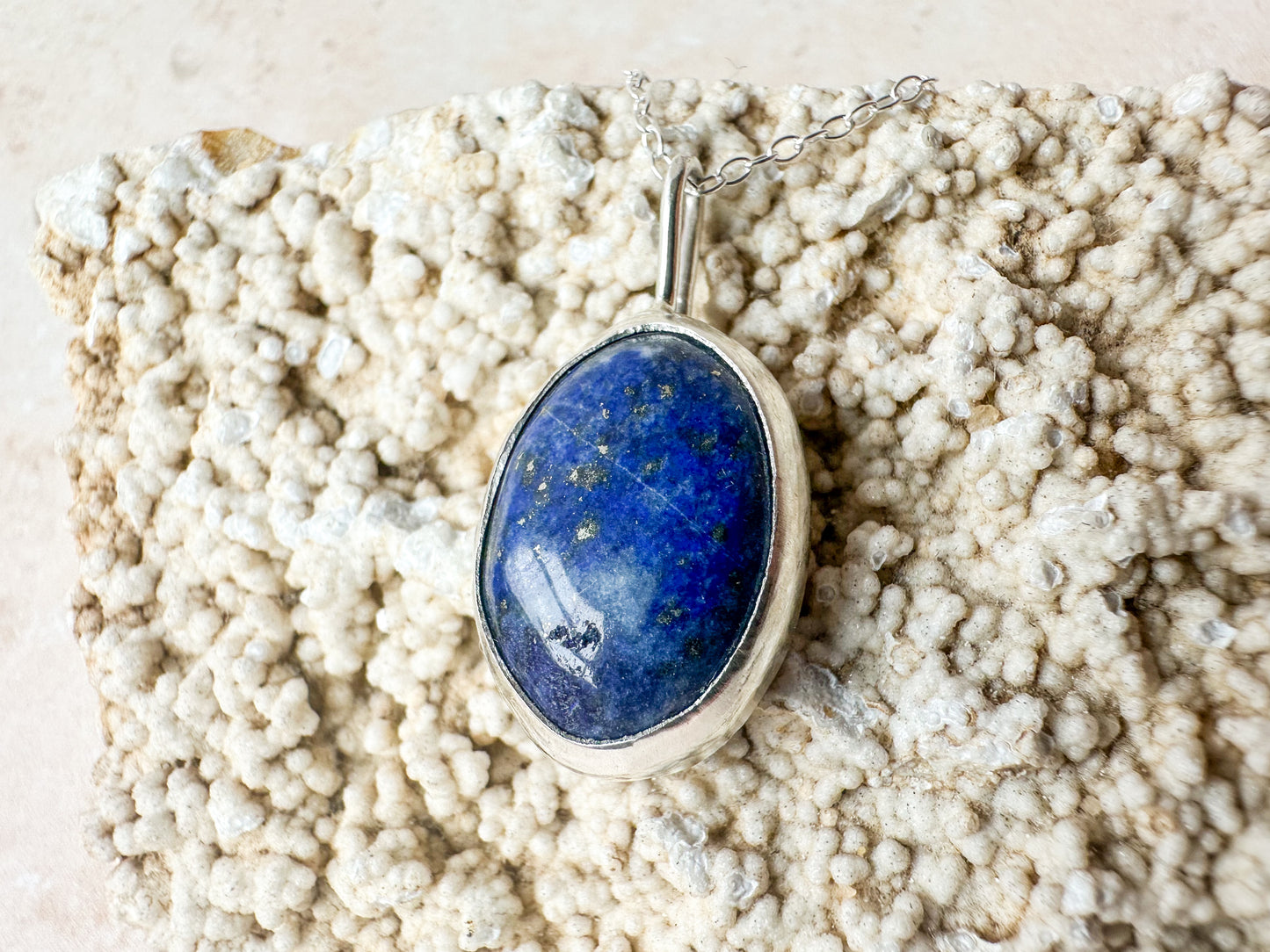 Night sky lapis lazuli necklace (with or without chain)