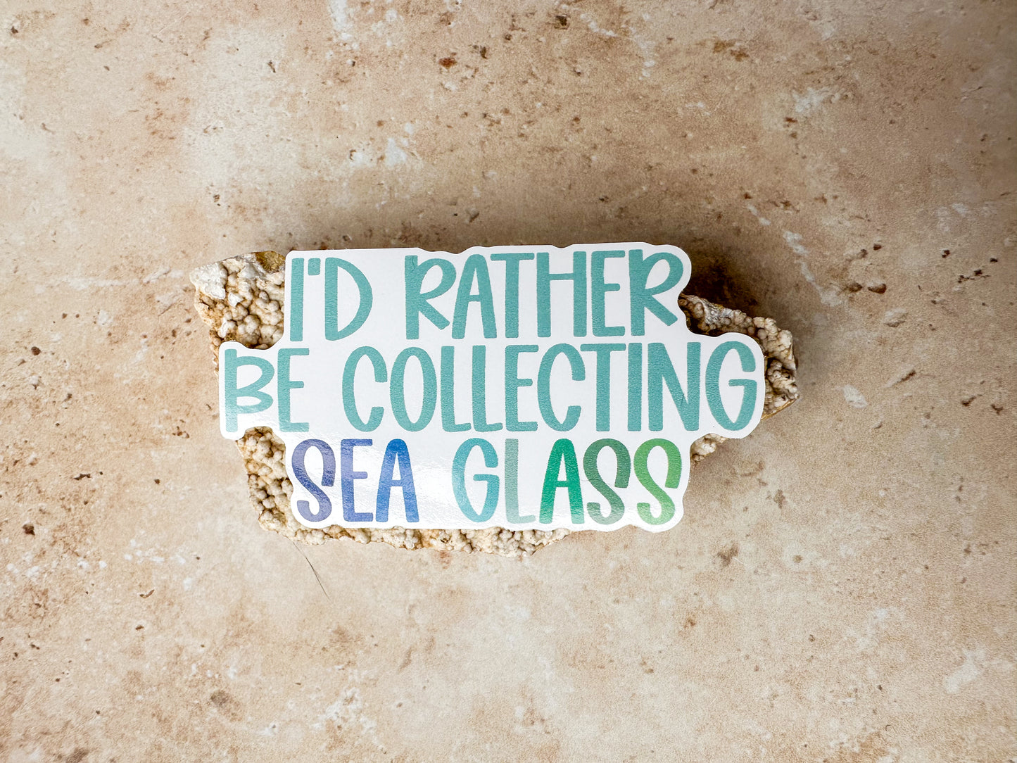 I’d rather be collecting sea glass sticker