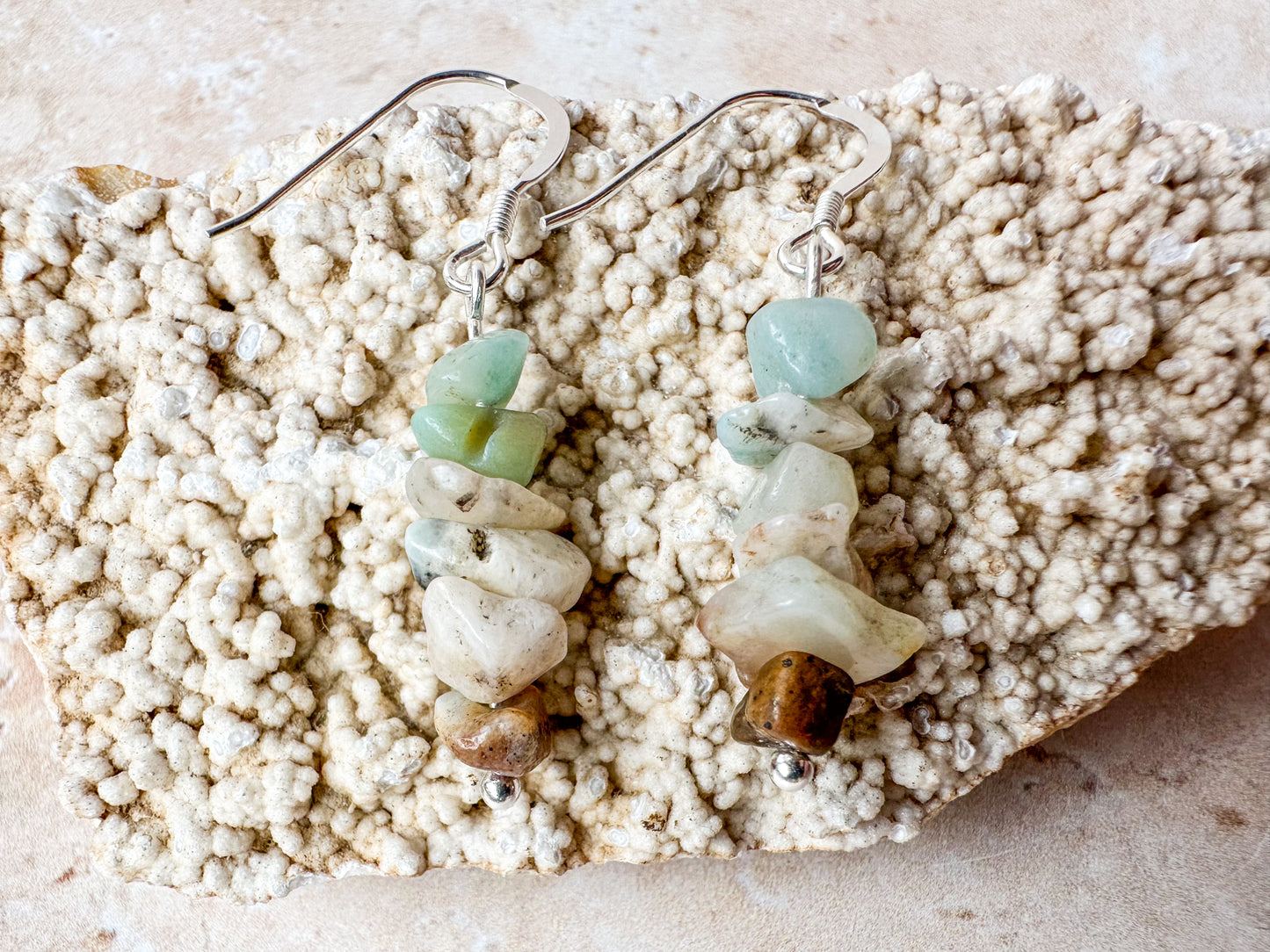 Sea shore amazonite earrings