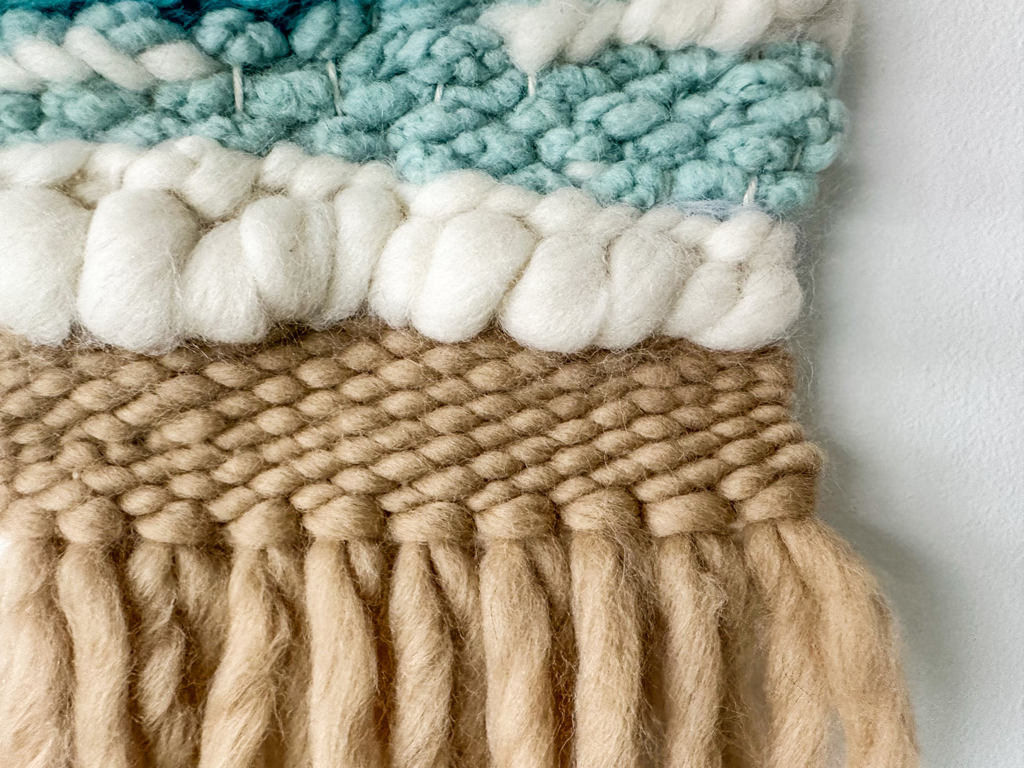 Handwoven Seascape Wall Hanging – Coastal Fiber Art