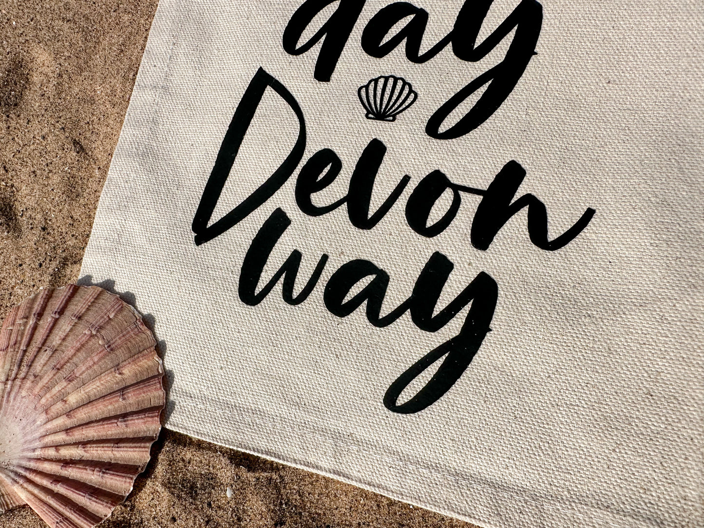 Seas the day devon way canvas banner