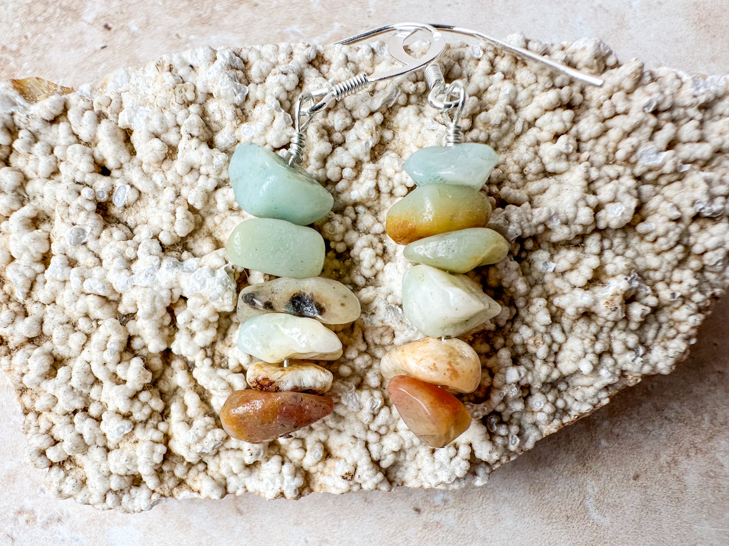Sea shore amazonite earrings