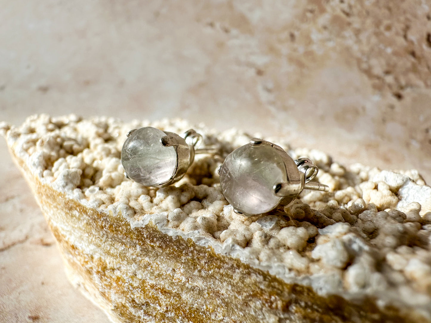 Fluorite earring studs