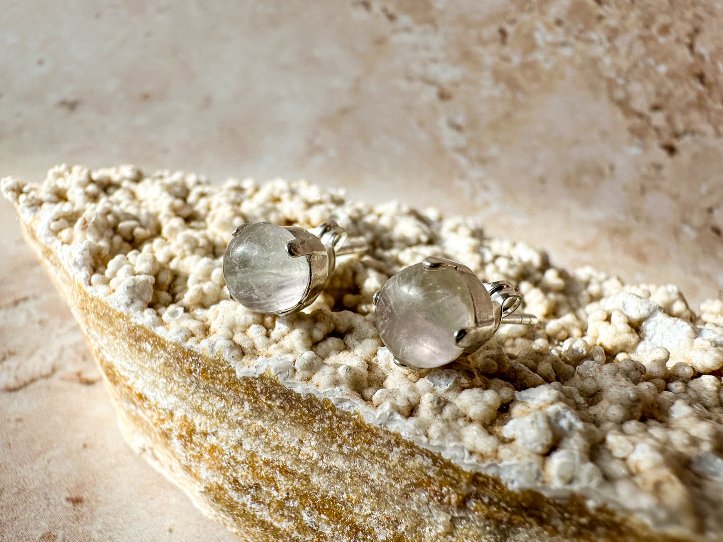 Fluorite earring studs