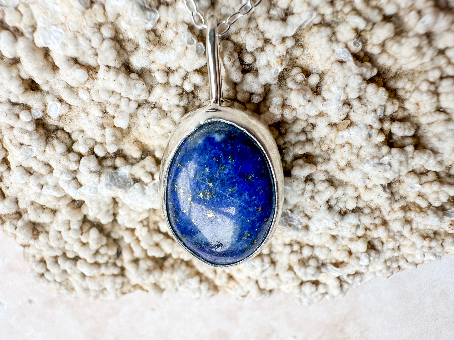 Night sky lapis lazuli necklace (with or without chain)