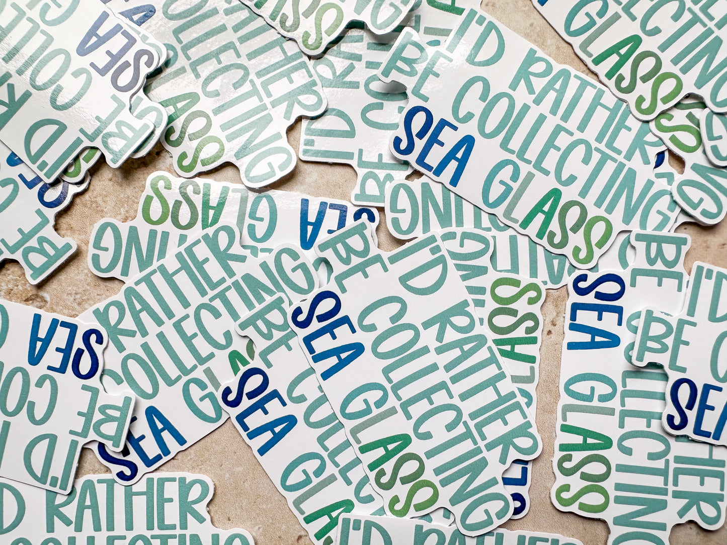 I’d rather be collecting sea glass sticker