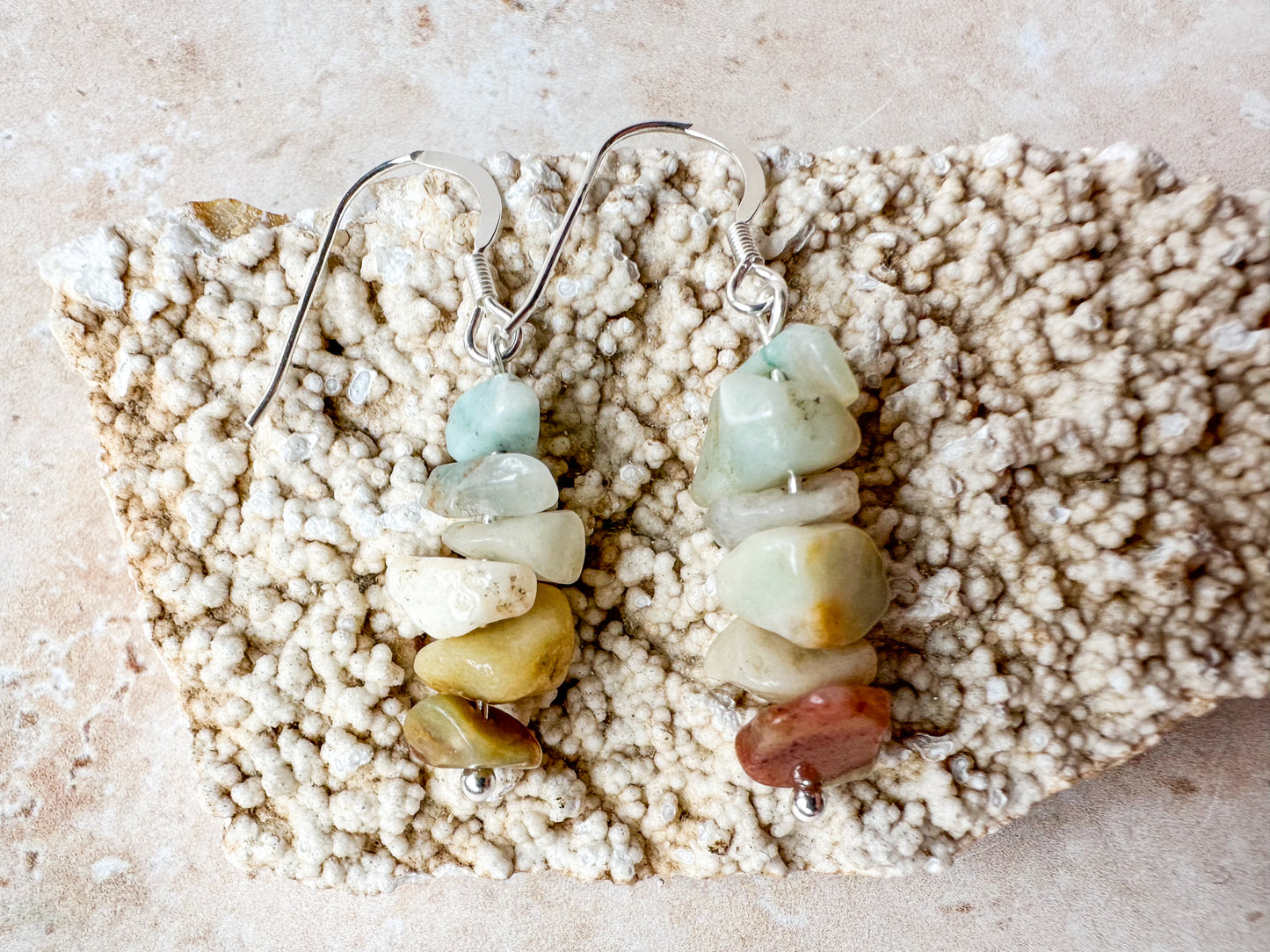 Sea shore amazonite earrings