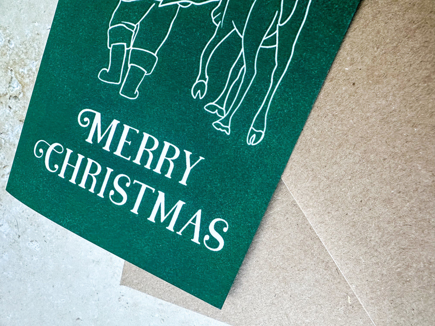 Surfing Santa Christmas card