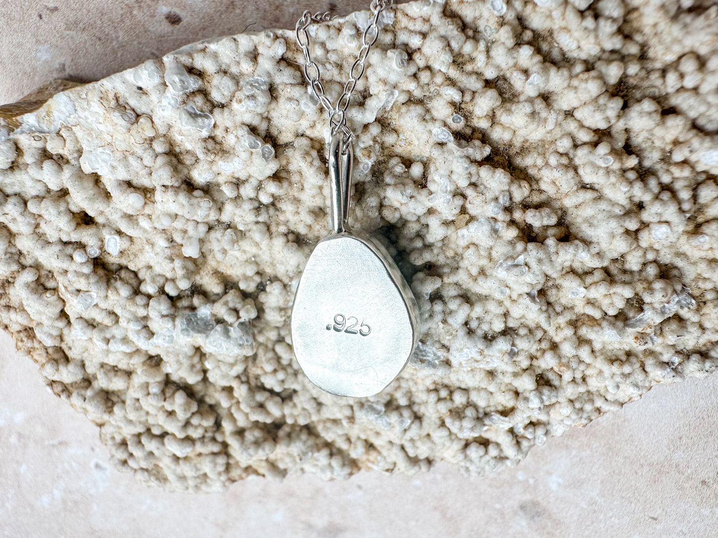 Seafoam green sea glass necklace (with or without chain)