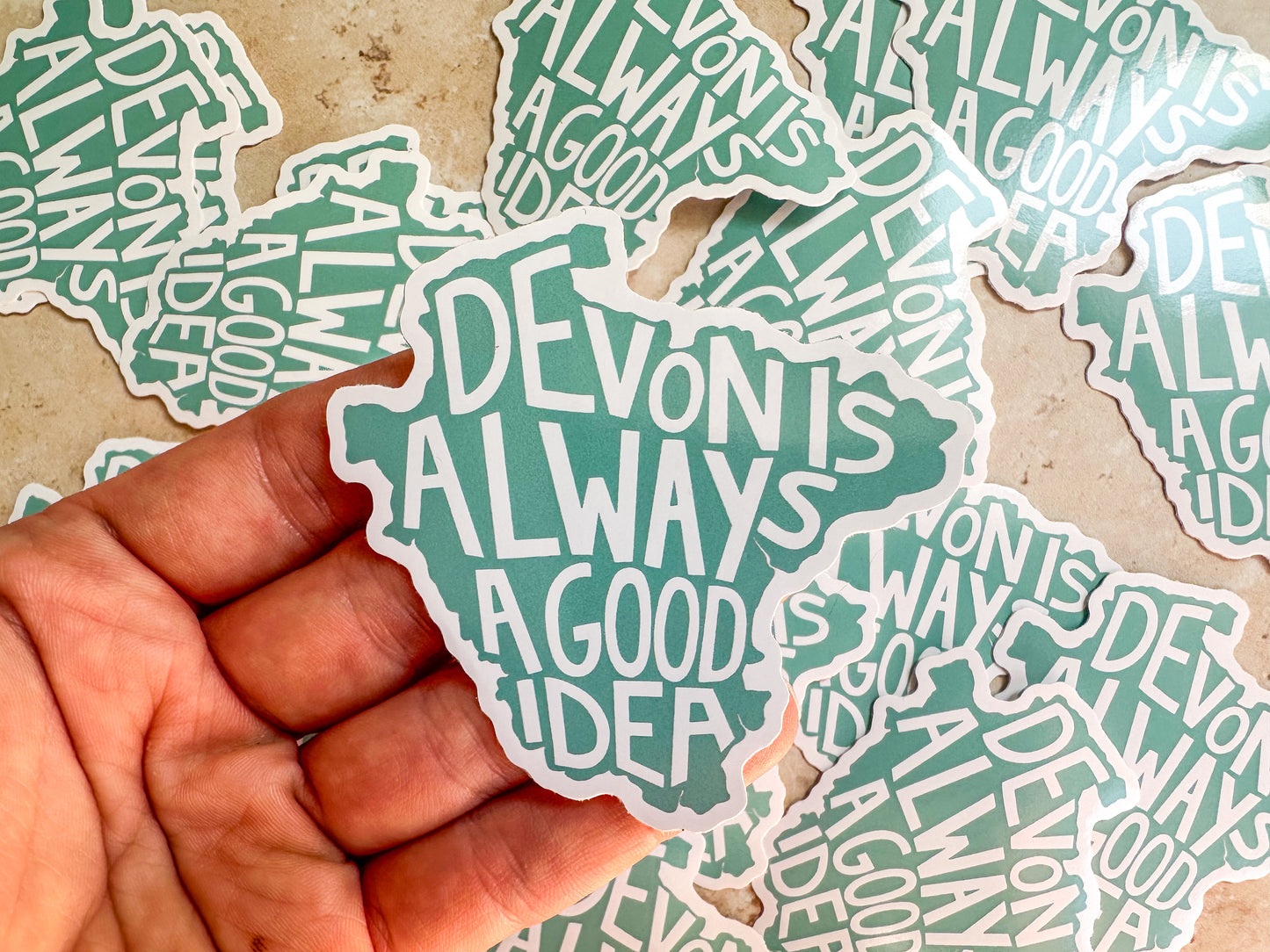 Devon is always a good idea sticker