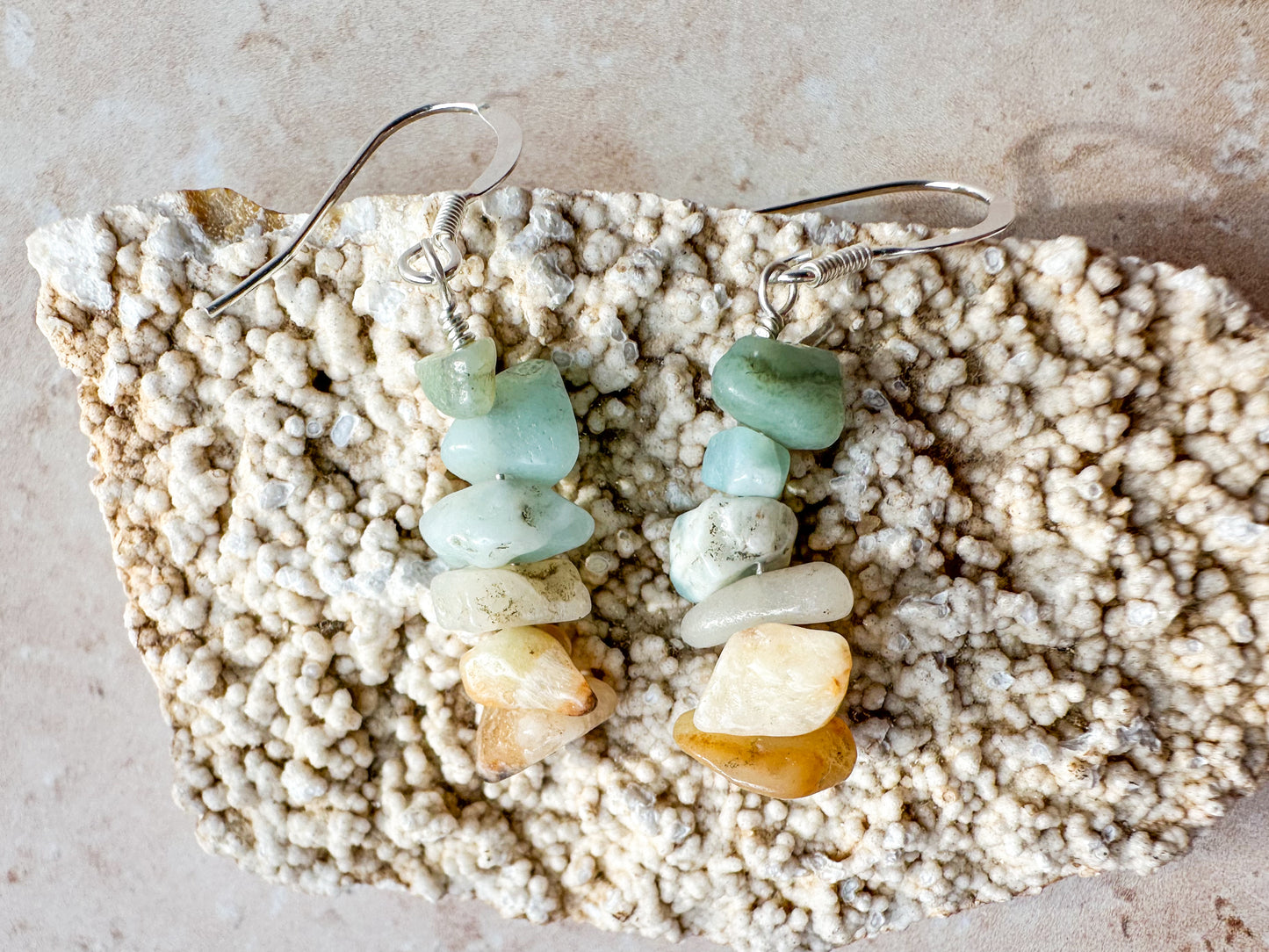 Sea shore amazonite earrings
