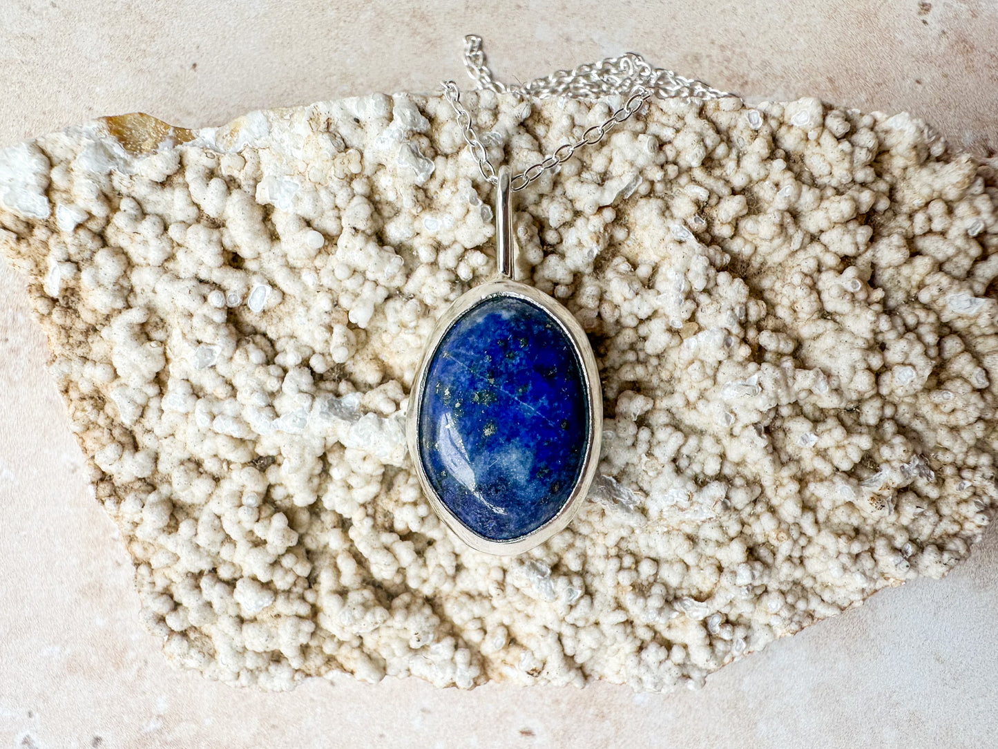 Night sky lapis lazuli necklace (with or without chain)
