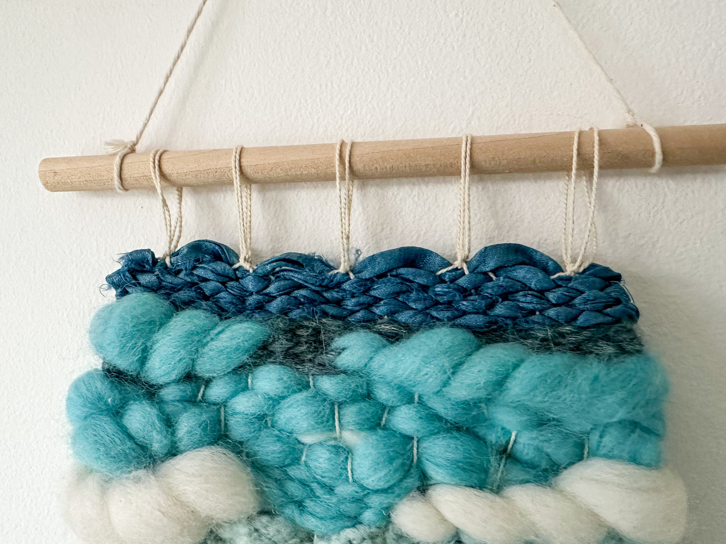 Handwoven Seascape Wall Hanging – Coastal Fiber Art