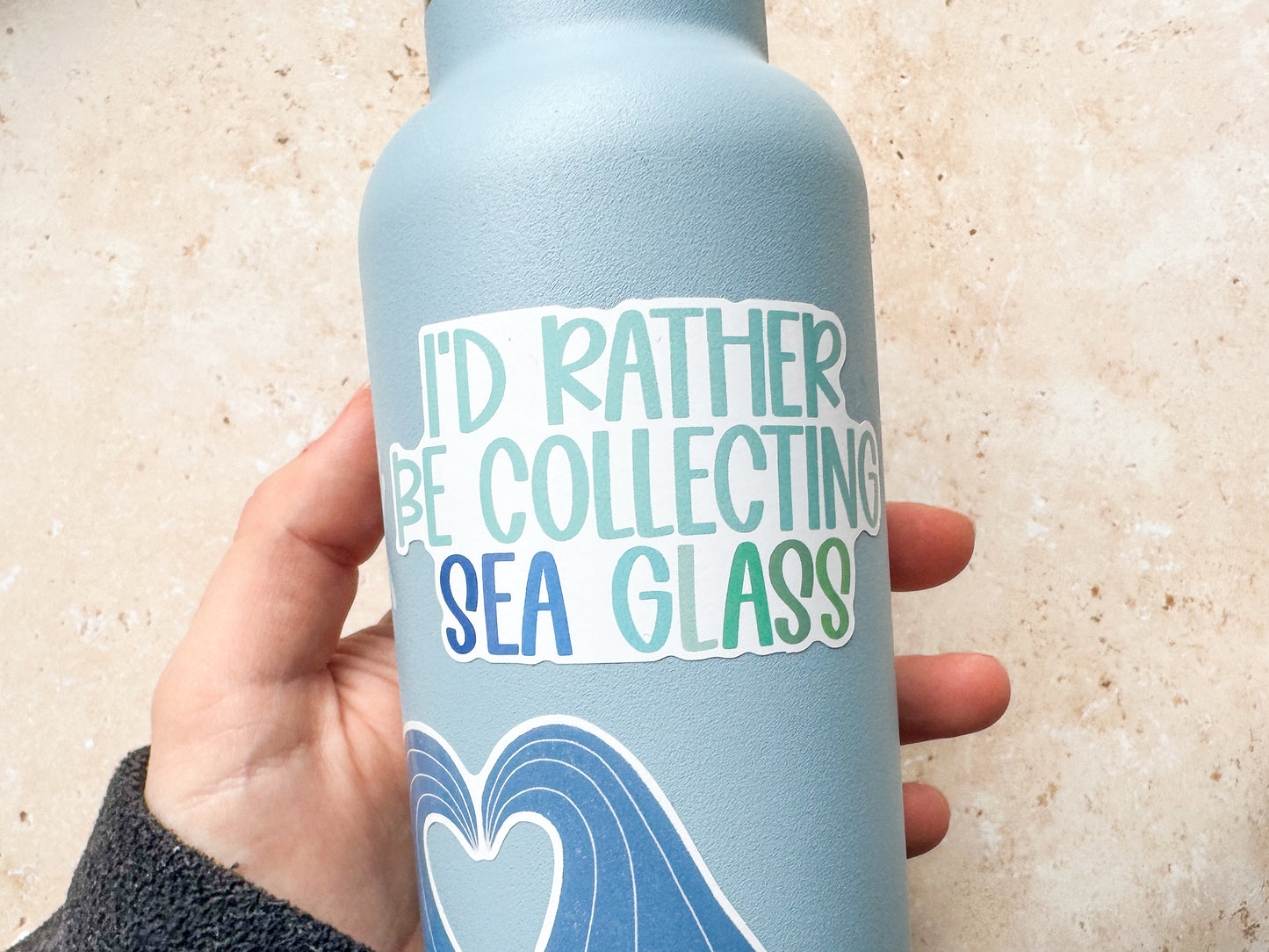 I’d rather be collecting sea glass sticker