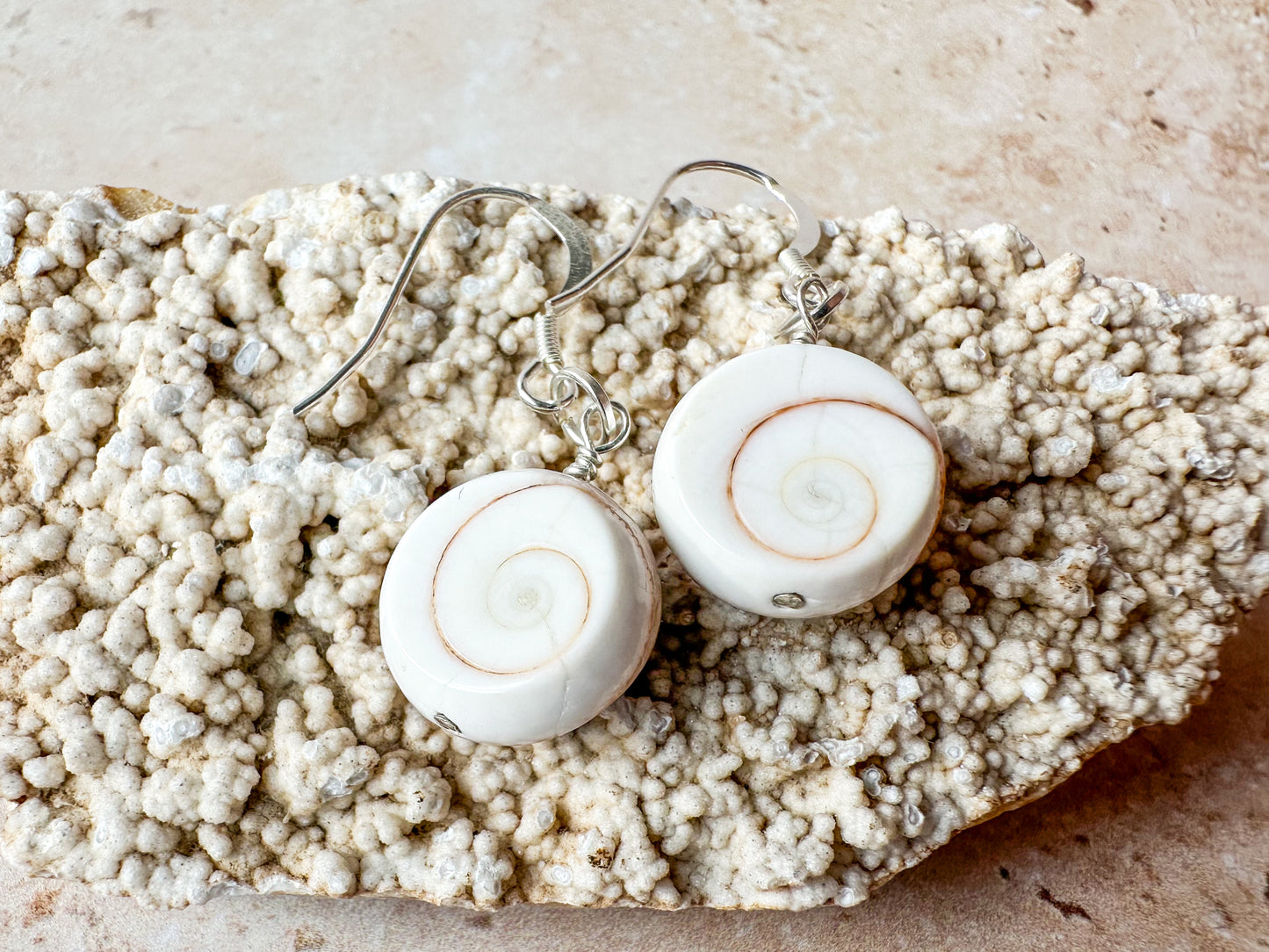 Shiva eye shell earrings