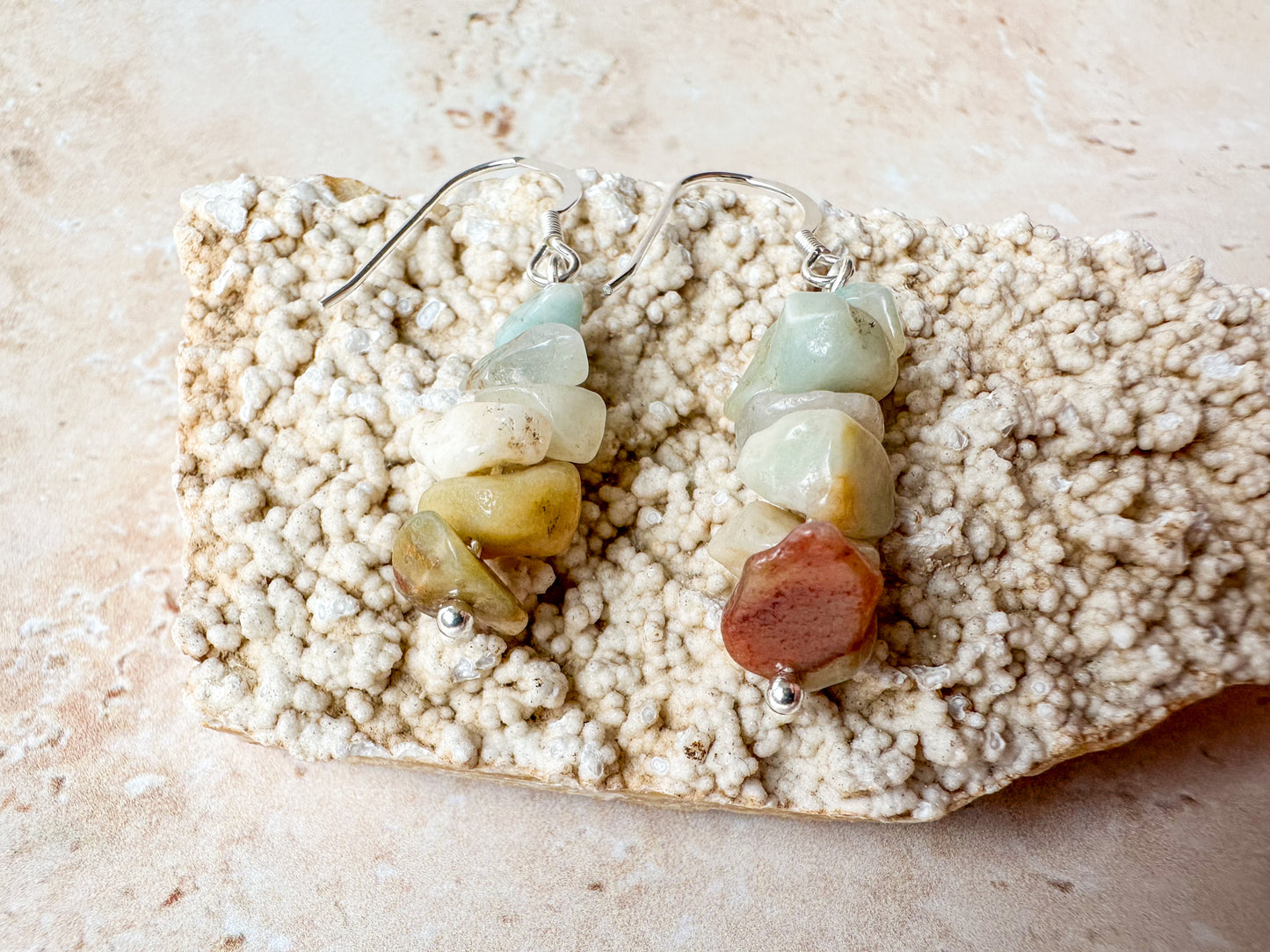 Sea shore amazonite earrings