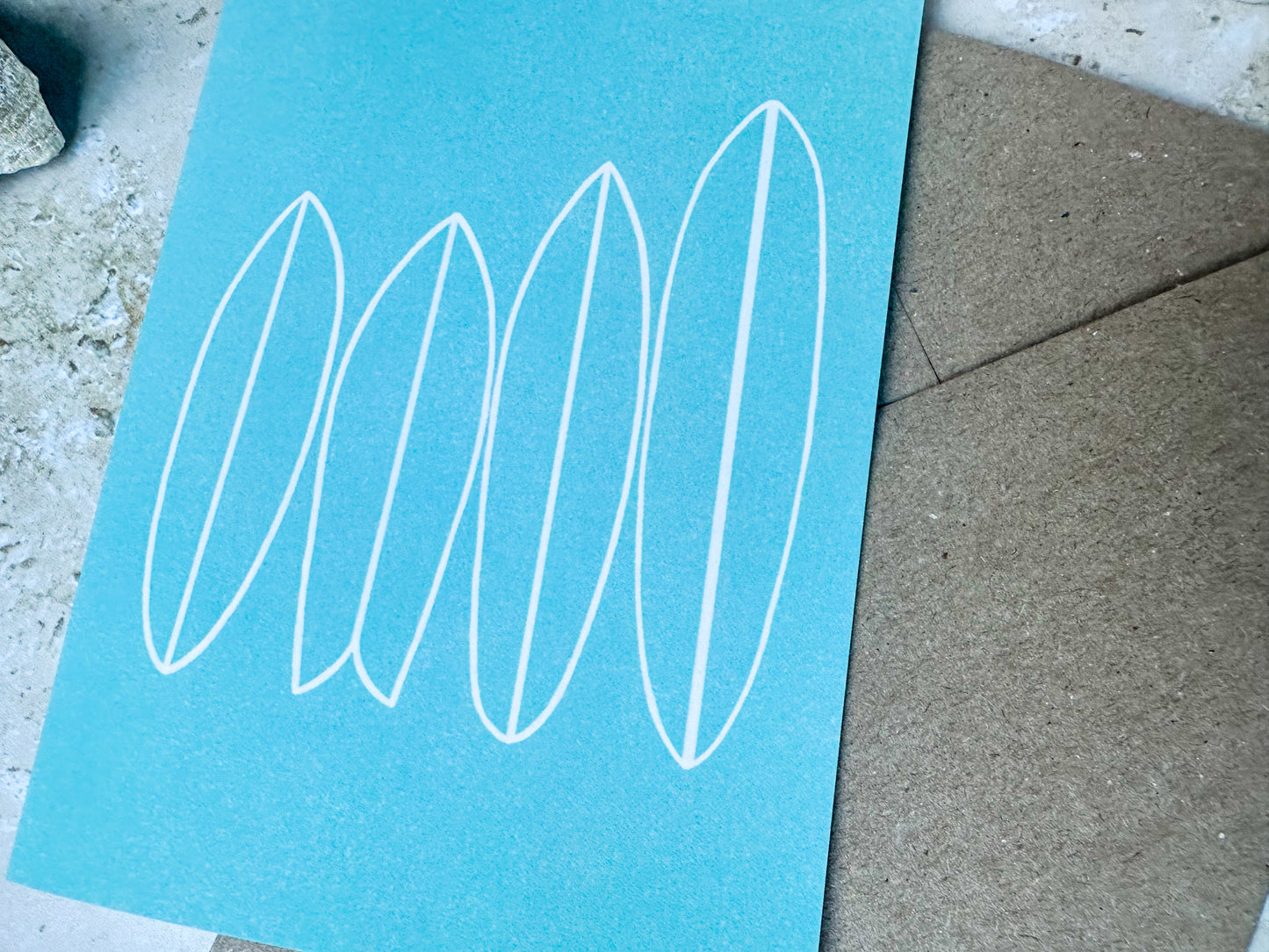 Surfboard quiver card
