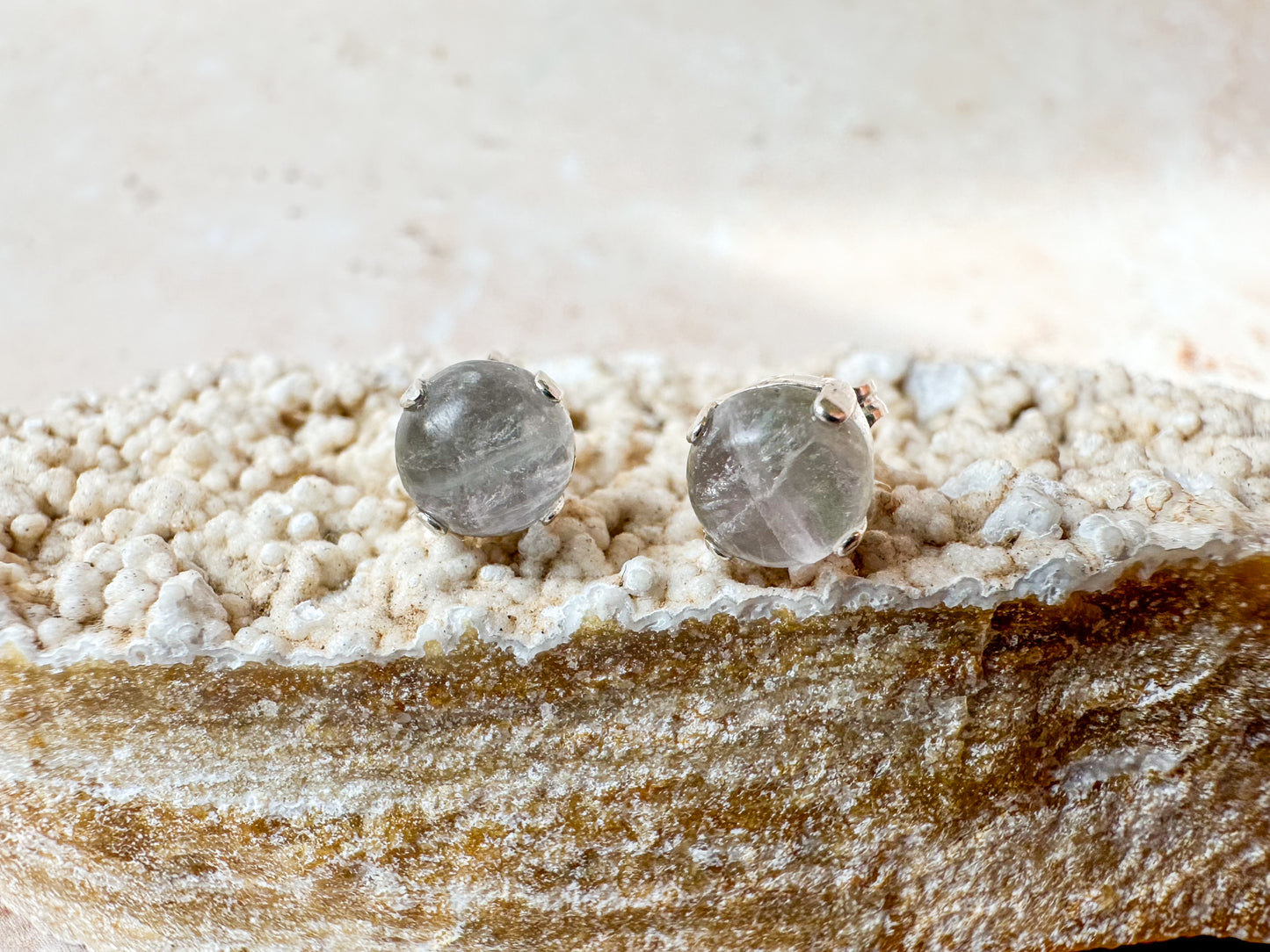 Fluorite earring studs