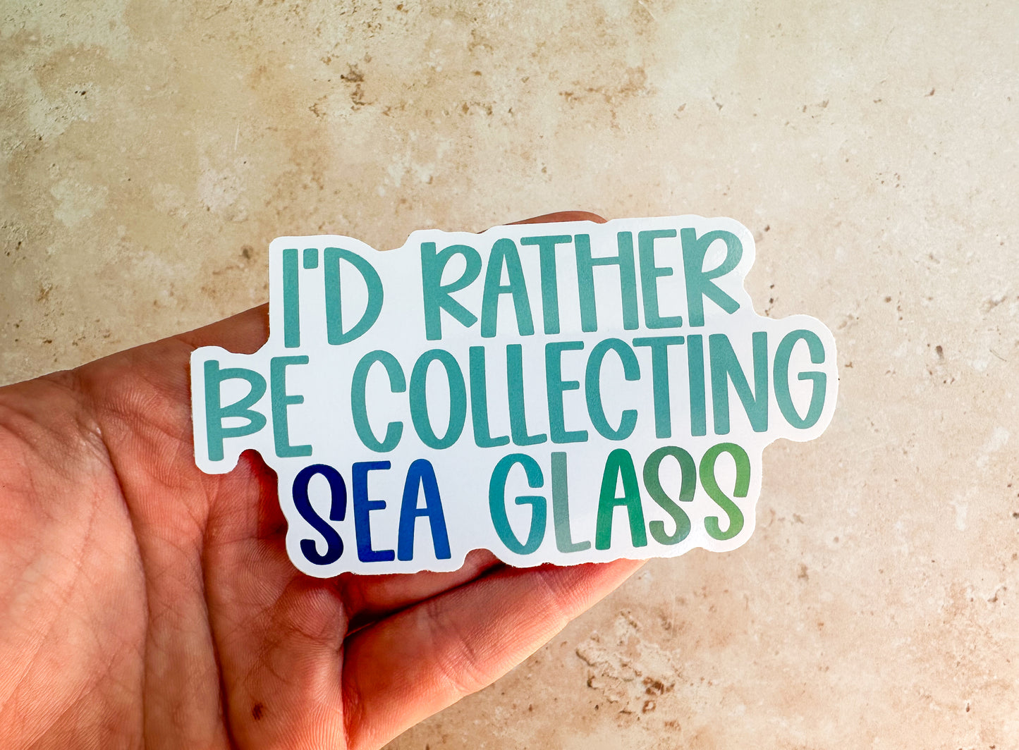 I’d rather be collecting sea glass sticker