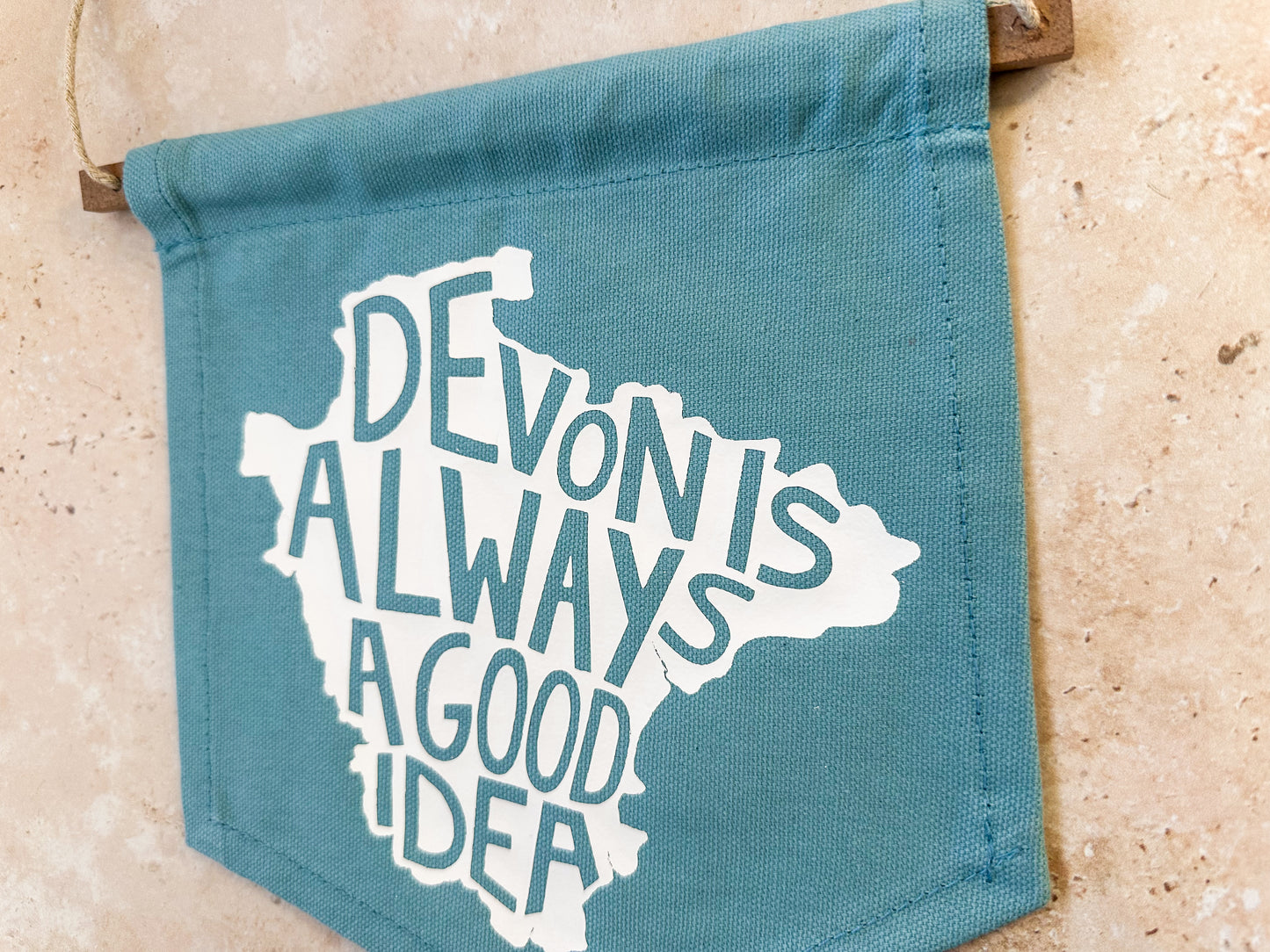 Devon is always a good idea canvas banner
