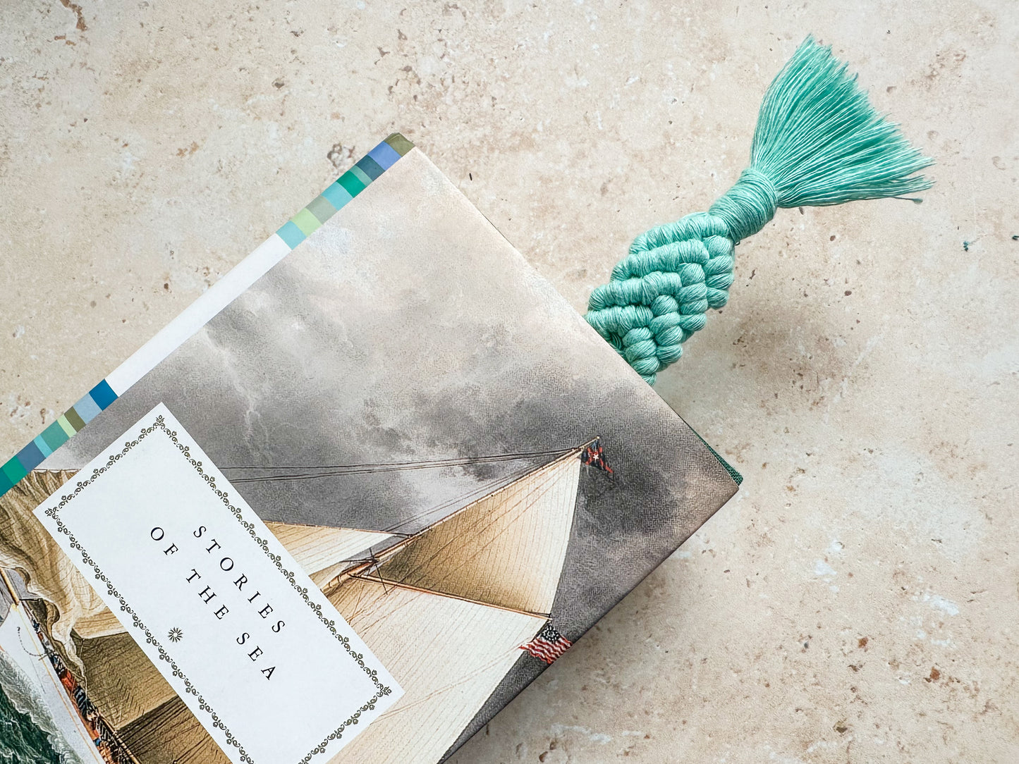 Mermaid tail macrame bookmark