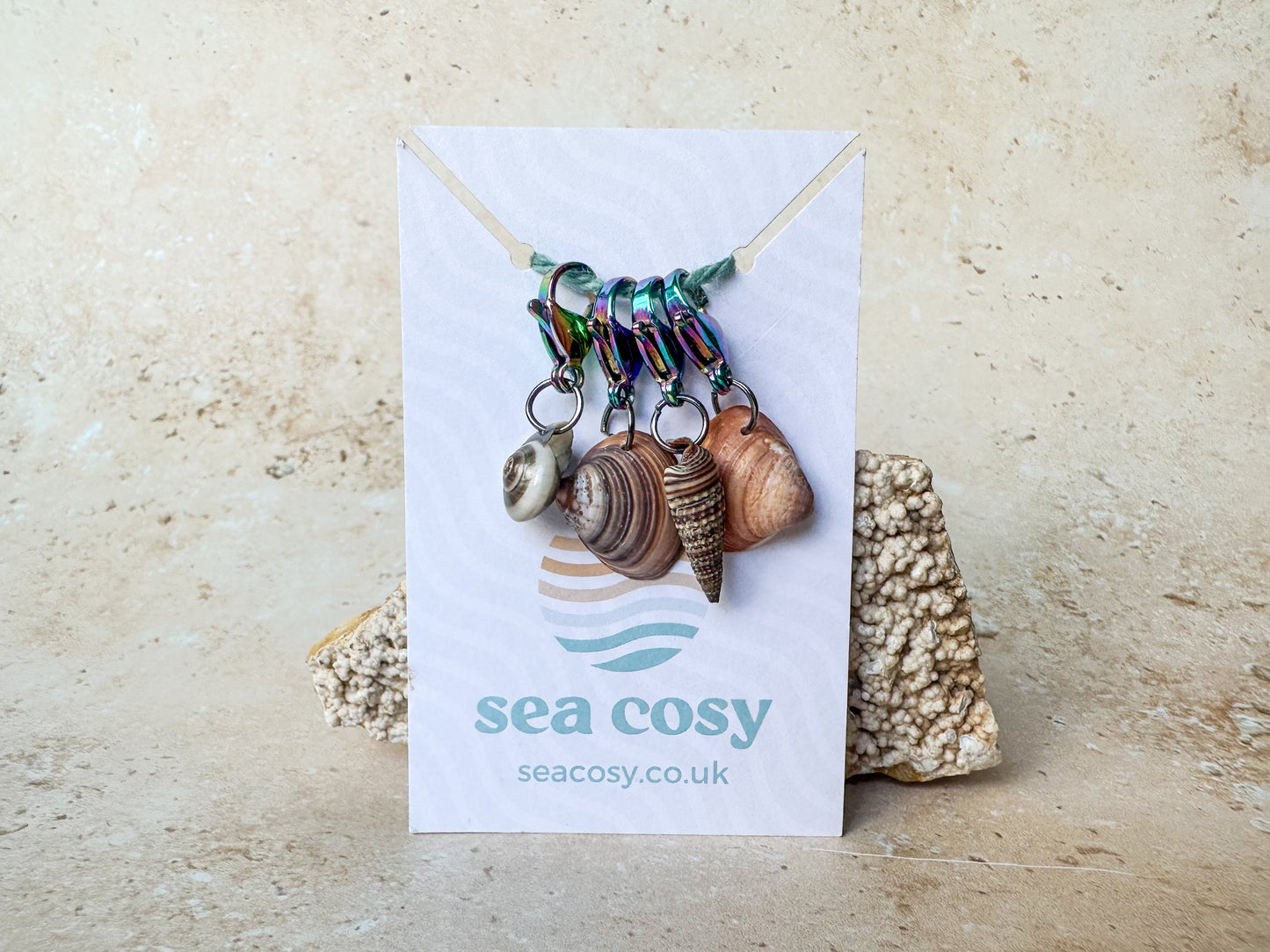 Sea shell crochet stitch markers