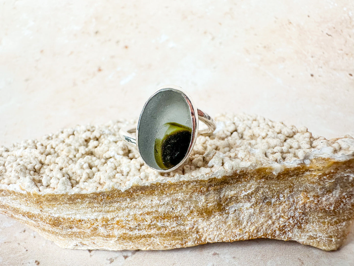 Rare Seaham multi sterling silver ring size Q