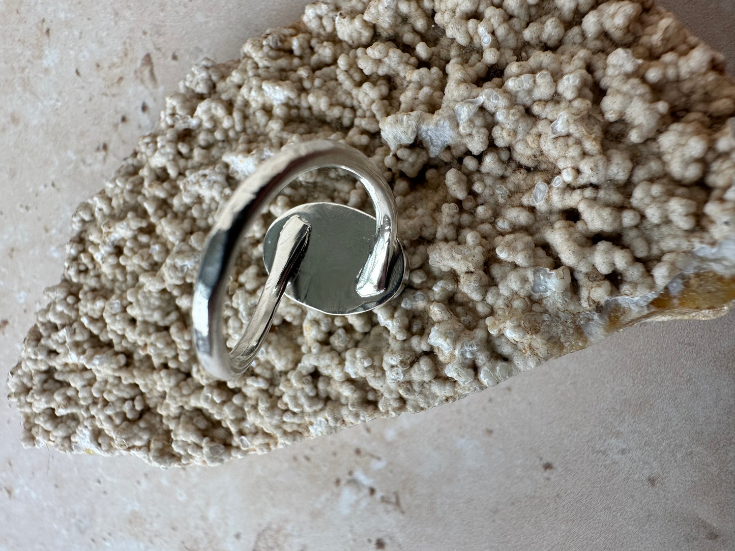 Larimar sterling silver ring size J