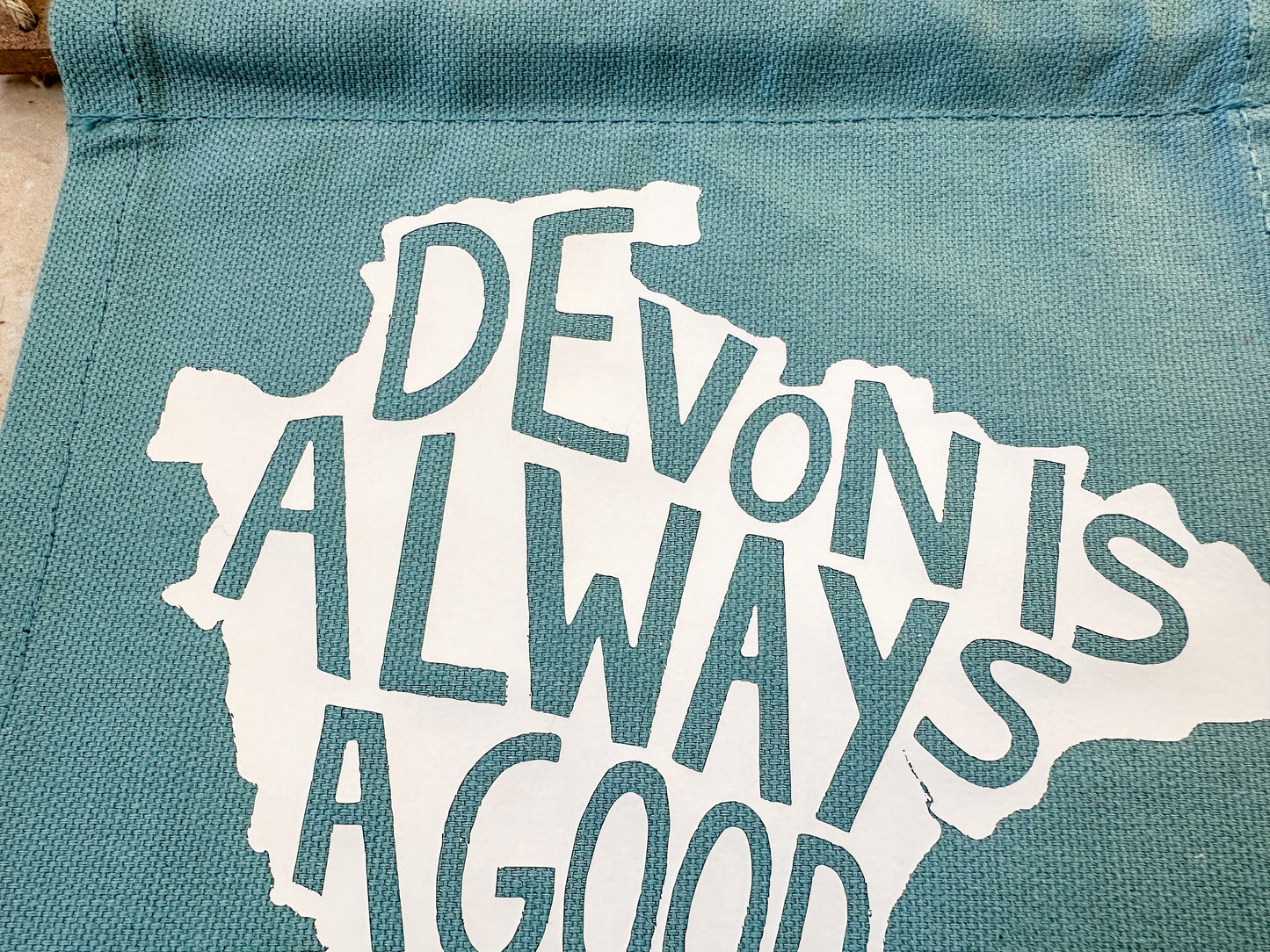 Devon is always a good idea canvas banner