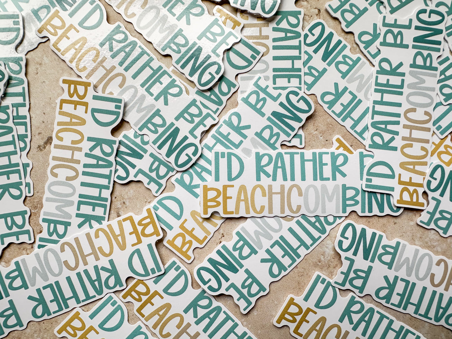 I’d rather be beachcombing sticker