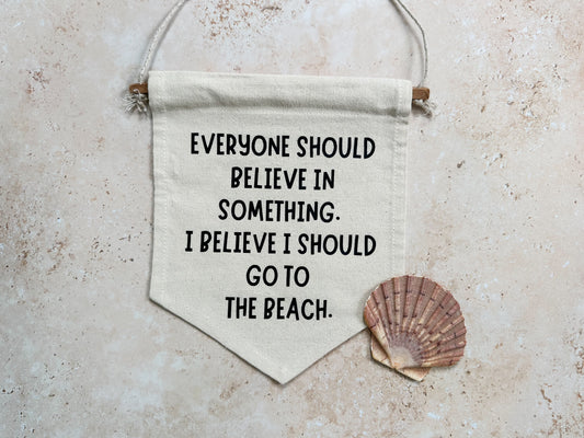 Beach decor canvas banner