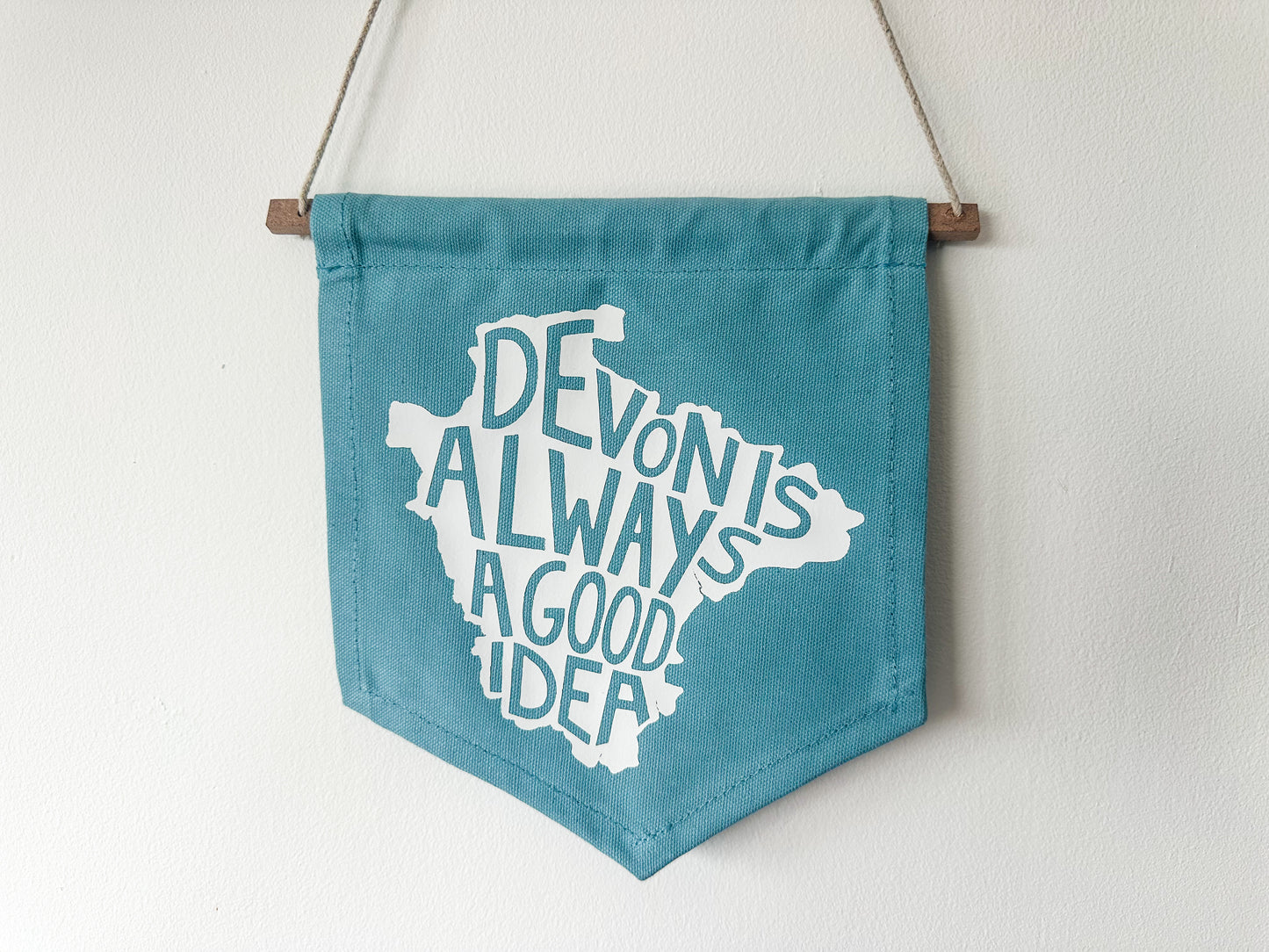 Devon is always a good idea canvas banner