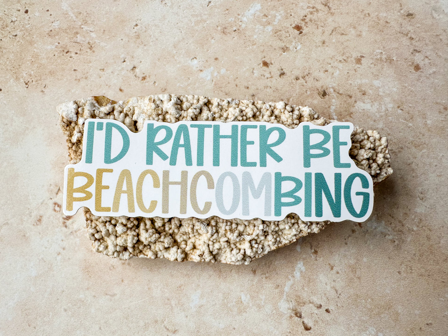 I’d rather be beachcombing sticker